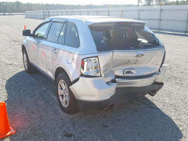 2FMDK3JC0BBA35530 - 2011 FORD EDGE SEL SILVER photo 3