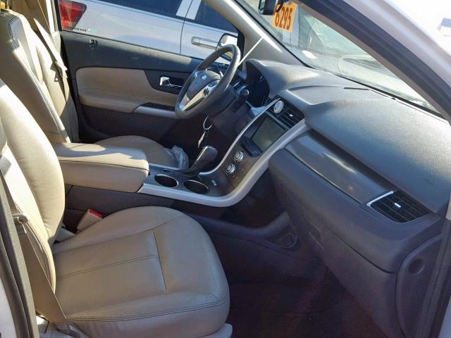 2FMDK3JCXEBA99756 - 2014 FORD EDGE SEL WHITE photo 5