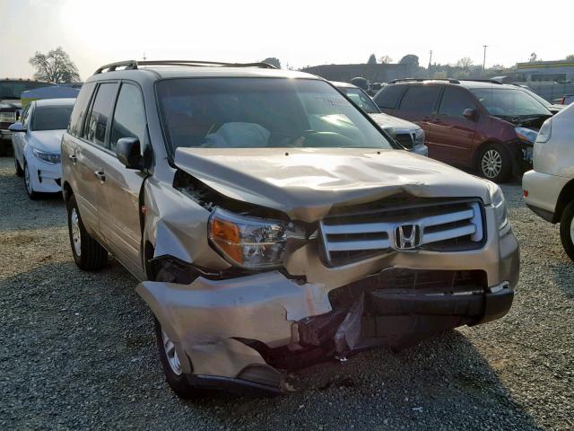 5FNYF28166B029491 - 2006 HONDA PILOT LX TAN photo 1