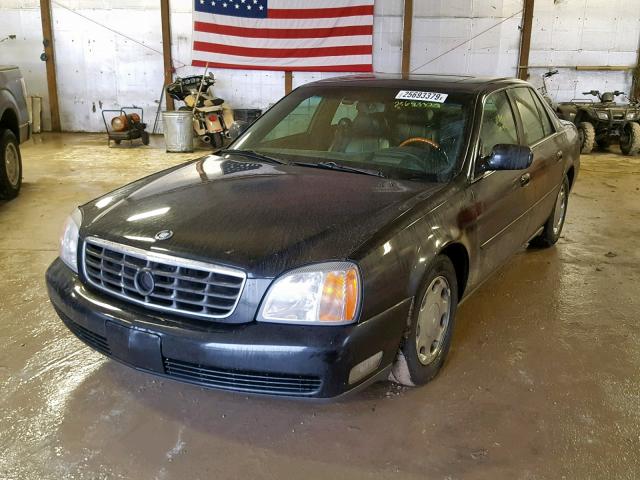 1G6KE57Y4YU260945 - 2000 CADILLAC DEVILLE DH BLACK photo 2