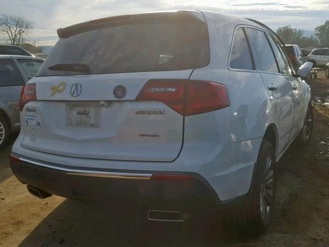 2HNYD2H52BH504447 - 2011 ACURA MDX ADVANC WHITE photo 4