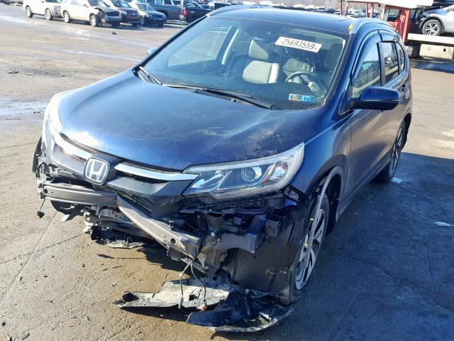 5J6RM4H98GL063386 - 2016 HONDA CR-V TOURI BLUE photo 2