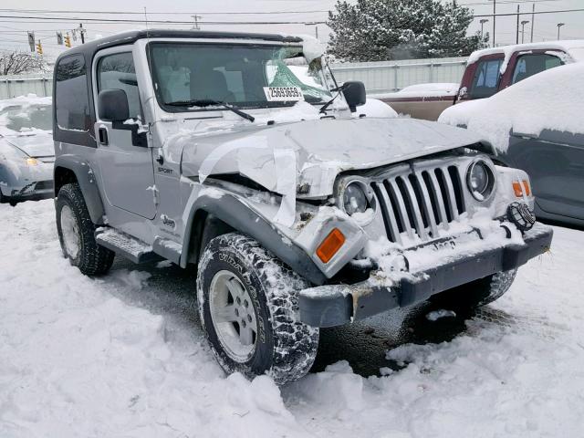 1J4FA49S95P365370 - 2005 JEEP WRANGLER / SILVER photo 1