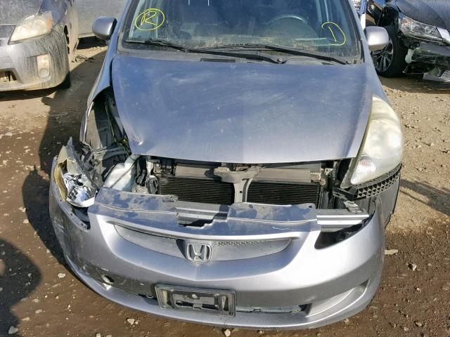 JHMGD38418S073176 - 2008 HONDA FIT GRAY photo 9