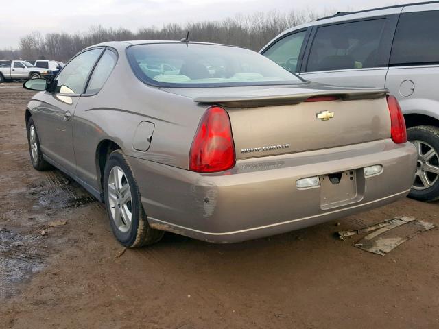 2G1WJ15K169305652 - 2006 CHEVROLET MONTE CARL BEIGE photo 3