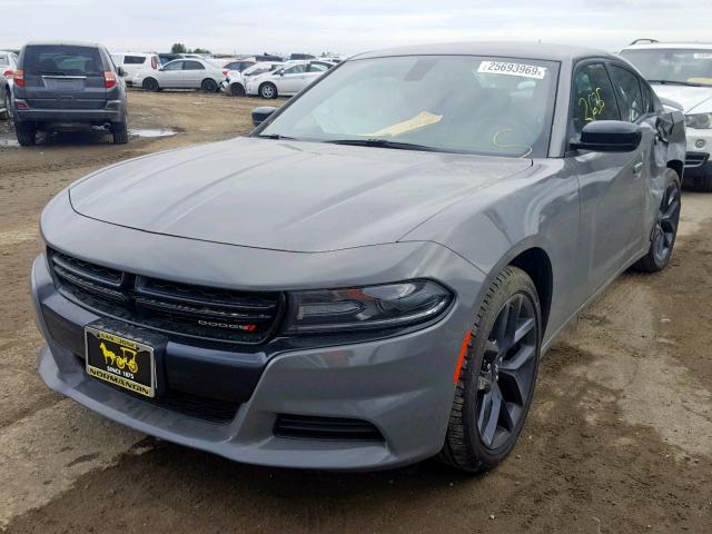 2C3CDXBG3KH535573 - 2019 DODGE CHARGER SX GRAY photo 2