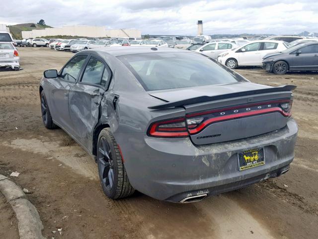 2C3CDXBG3KH535573 - 2019 DODGE CHARGER SX GRAY photo 3