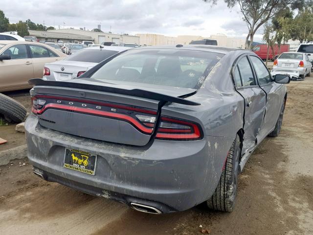 2C3CDXBG3KH535573 - 2019 DODGE CHARGER SX GRAY photo 4