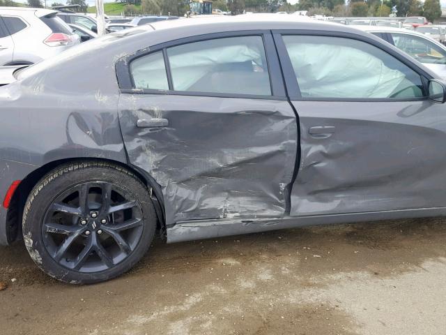 2C3CDXBG3KH535573 - 2019 DODGE CHARGER SX GRAY photo 9