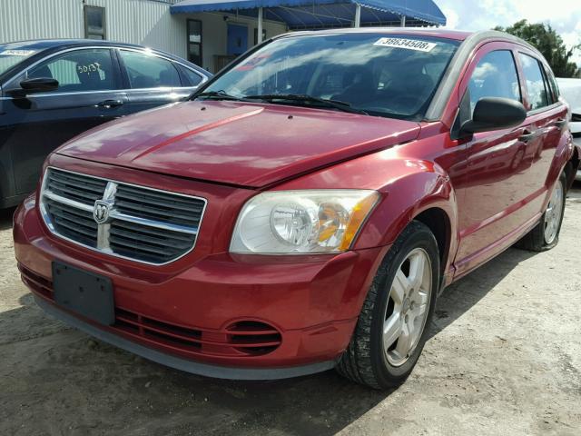 1B3HB48B48D587531 - 2008 DODGE CALIBER SX BURGUNDY photo 2