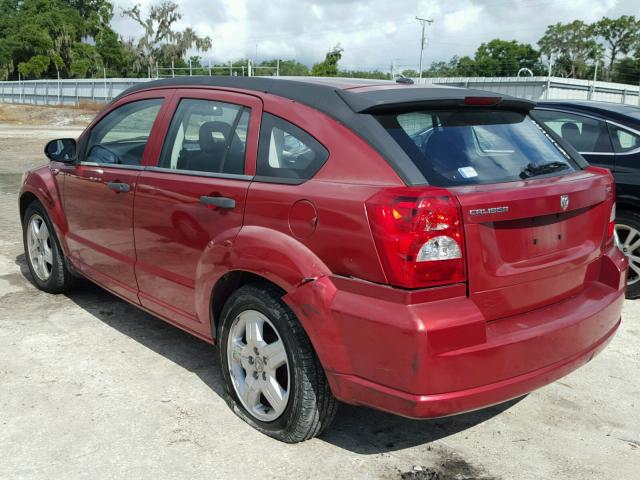 1B3HB48B48D587531 - 2008 DODGE CALIBER SX BURGUNDY photo 3