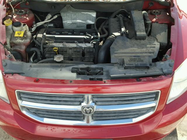 1B3HB48B48D587531 - 2008 DODGE CALIBER SX BURGUNDY photo 7