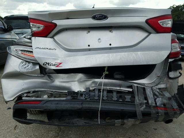 3FA6P0G76DR337731 - 2013 FORD FUSION S SILVER photo 9