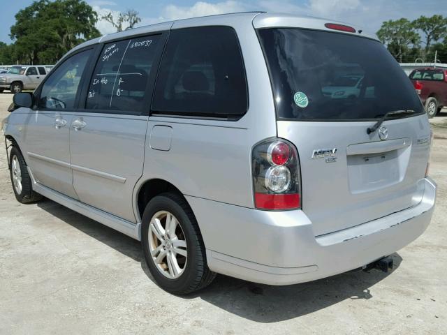 JM3LW28A260571686 - 2006 MAZDA MPV WAGON SILVER photo 3