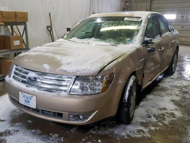 1FAHP27W98G133949 - 2008 FORD TAURUS SEL BEIGE photo 2