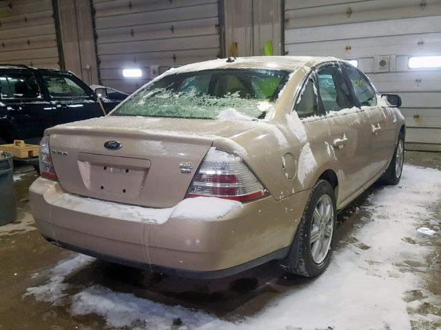 1FAHP27W98G133949 - 2008 FORD TAURUS SEL BEIGE photo 4