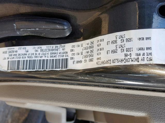 1J8HG48KX6C337366 - 2006 JEEP COMMANDER 灰色 照片 10