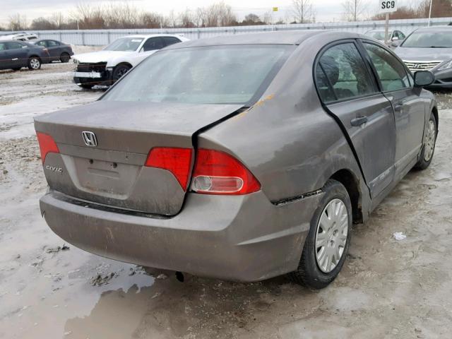 2HGFA16366H035257 - 2006 HONDA CIVIC DX V GRAY photo 4