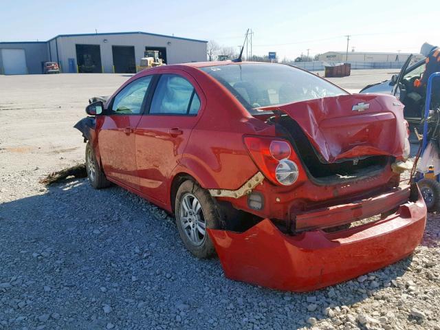 1G1JA5SH2C4136217 - 2012 CHEVROLET SONIC LS 红色 照片 3