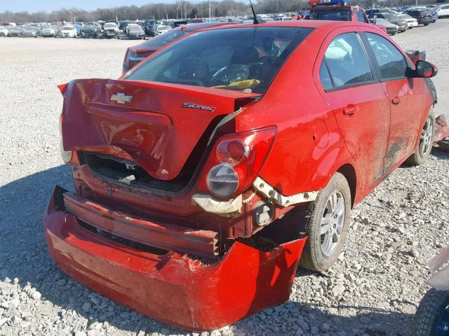 1G1JA5SH2C4136217 - 2012 CHEVROLET SONIC LS 红色 照片 4