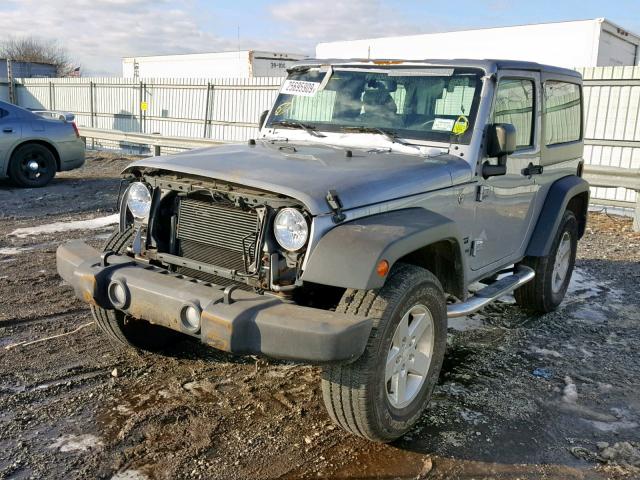 1C4AJWAG4GL309382 - 2016 JEEP WRANGLER S GRAY photo 2