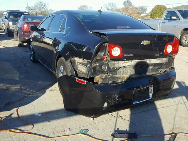 1G1ZH57B68F187556 - 2008 CHEVROLET MALIBU 1LT შავი ფოტო 3
