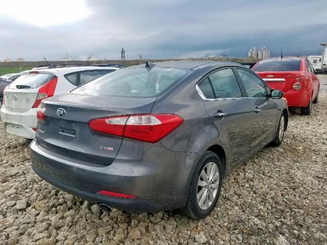 KNAFX4A83E5054899 - 2014 KIA FORTE EX GRAY photo 4