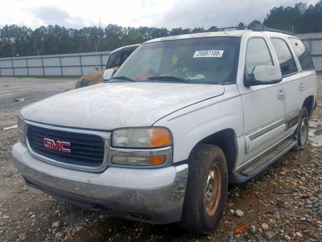 1GKEC13T91J285421 - 2001 GMC YUKON WHITE photo 2