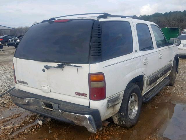 1GKEC13T91J285421 - 2001 GMC YUKON WHITE photo 4