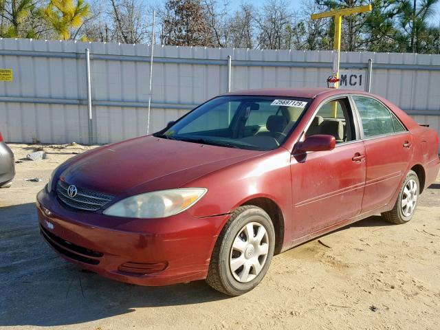 4T1BE32K92U014562 - 2002 TOYOTA CAMRY LE ბურგუნდია ფოტო 2