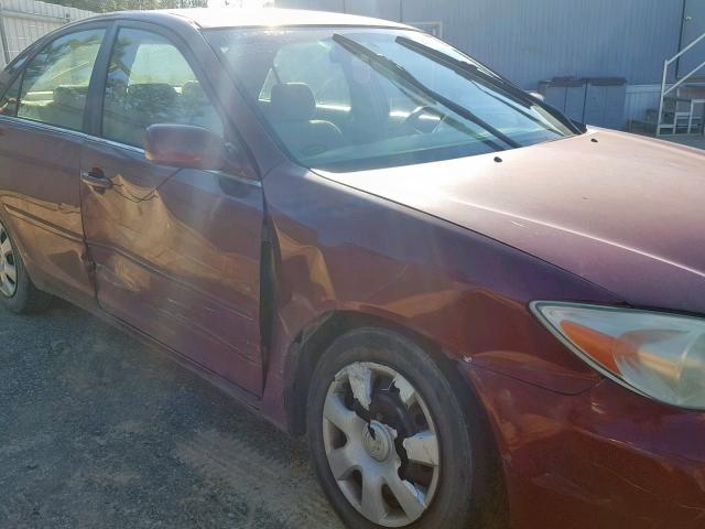 4T1BE32K92U014562 - 2002 TOYOTA CAMRY LE ბურგუნდია ფოტო 9