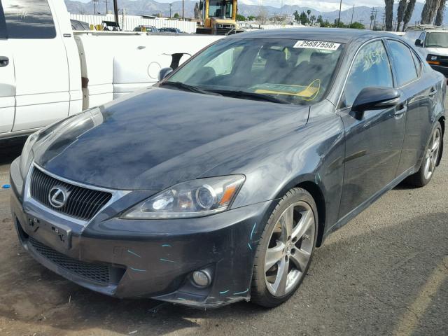 JTHBF5C22B5135843 - 2011 LEXUS IS 250 BLACK photo 2