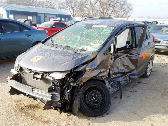 JHMGK5H59GX041037 - 2016 HONDA FIT LX GRAY photo 2