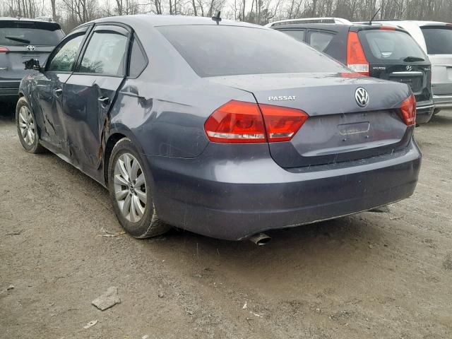 1VWAP7A32CC037326 - 2012 VOLKSWAGEN PASSAT S GRAY photo 3