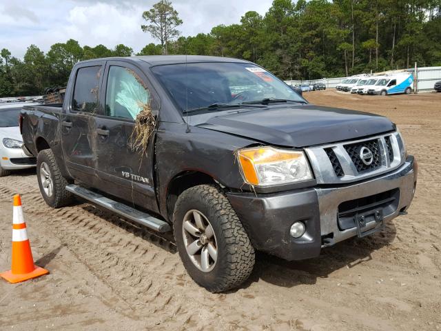 1N6BA0EC4CN313940 - 2012 NISSAN TITAN S GRAY photo 1