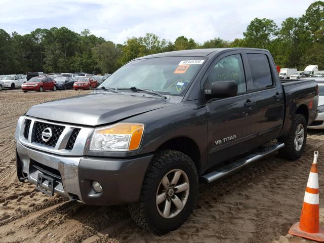 1N6BA0EC4CN313940 - 2012 NISSAN TITAN S GRAY photo 2