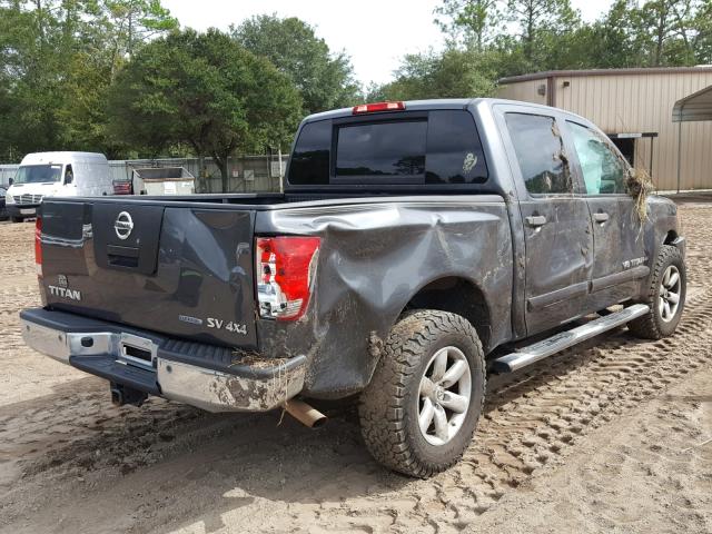 1N6BA0EC4CN313940 - 2012 NISSAN TITAN S GRAY photo 4