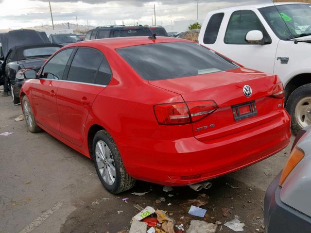 3VWLA7AJ9FM251029 - 2015 VOLKSWAGEN JETTA TDI RED photo 3