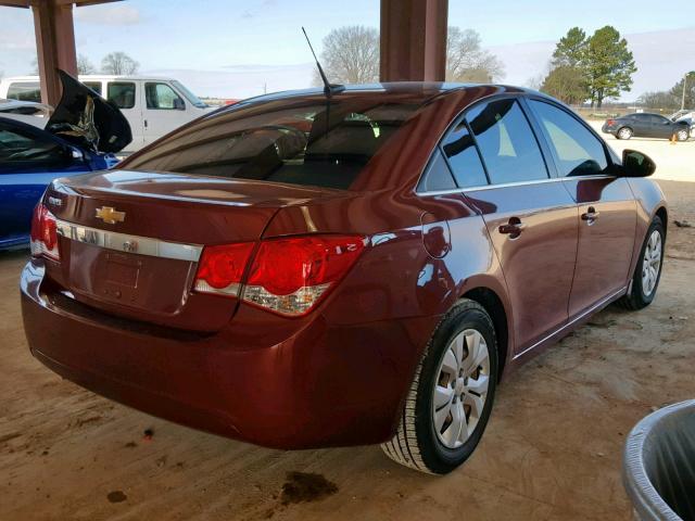 1G1PD5SH8C7322134 - 2012 CHEVROLET CRUZE LS ORANGE photo 4