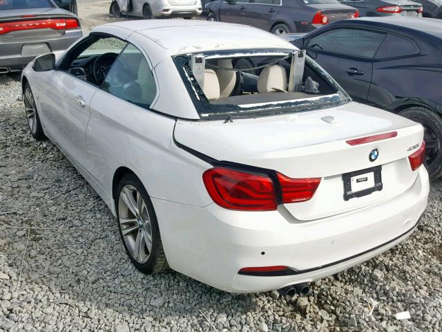 WBA4Z1C53JEA31378 - 2018 BMW 430I WHITE photo 3