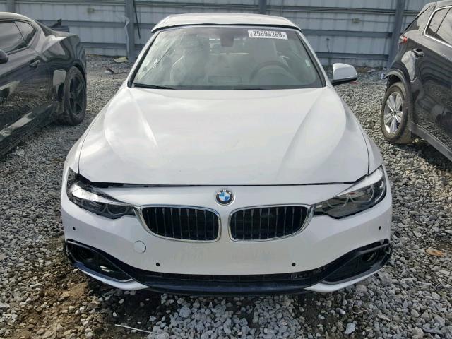 WBA4Z1C53JEA31378 - 2018 BMW 430I WHITE photo 9