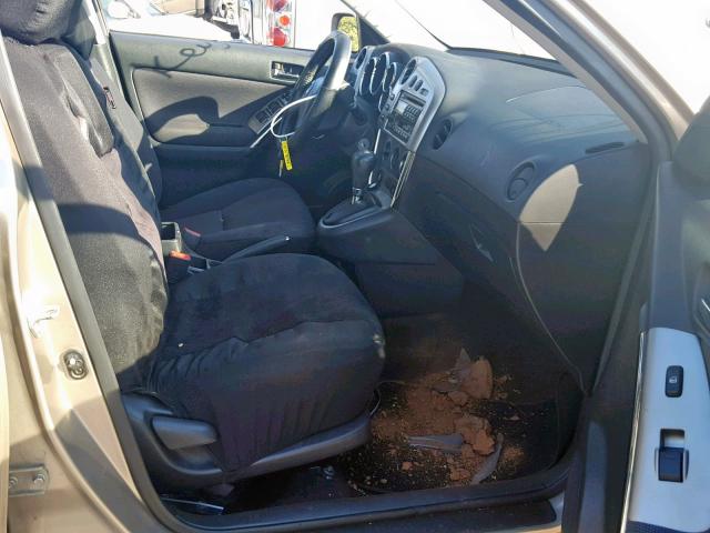 2T1KR32E23C048408 - 2003 TOYOTA MATRIX GOLD photo 5