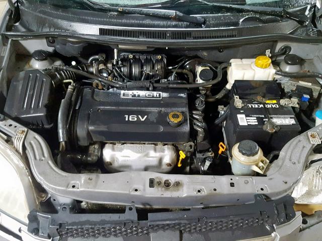 KL1TD56648B140747 - 2008 CHEVROLET AVEO BASE ვერცხლისფერი ფოტო 7