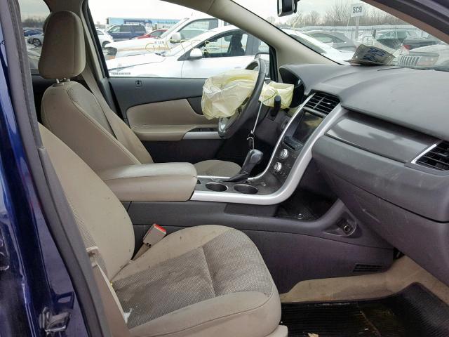 2FMDK4JC2BBB33268 - 2011 FORD EDGE SEL BLUE photo 5