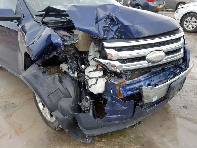 2FMDK4JC2BBB33268 - 2011 FORD EDGE SEL BLUE photo 9