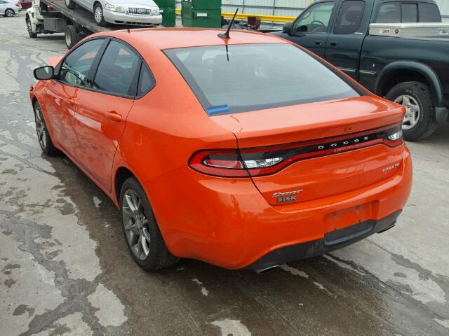 1C3CDFBB07D268314 - 2015 DODGE DART ORANGE photo 3