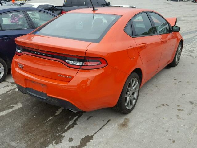 1C3CDFBB07D268314 - 2015 DODGE DART ORANGE photo 4