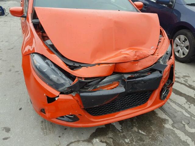 1C3CDFBB07D268314 - 2015 DODGE DART ORANGE photo 9