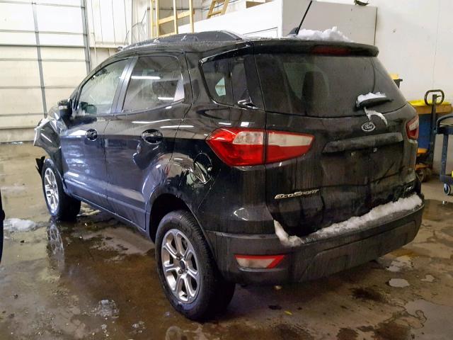 MAJ6P1UL8JC226857 - 2018 FORD ECOSPORT S BLACK photo 3