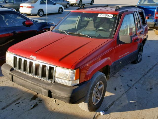 1J4FX58S8WC211392 - 1998 JEEP GRAND CHER RED photo 2